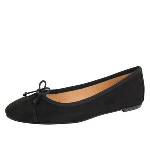 Patricia Green Gia Ballet Flat Black Suede 6.5